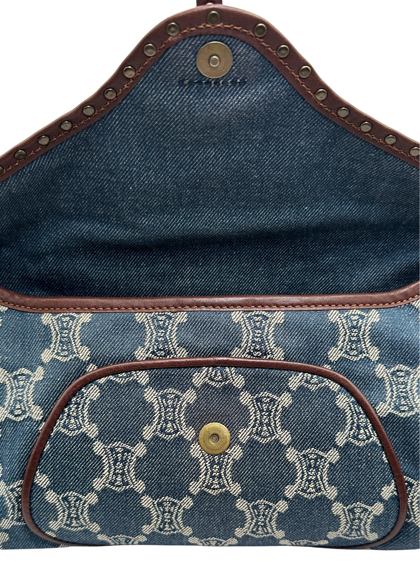 CELINE DENIM TRIOMPHE SHOULDER BAG