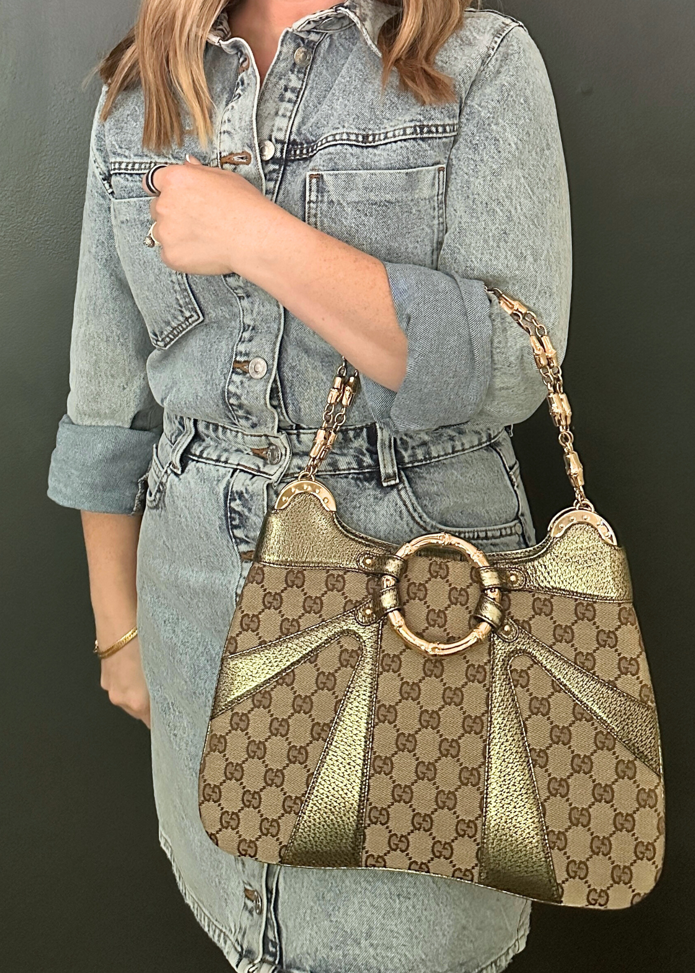 GUCCI BAMBOO RING SHOULDER BAG