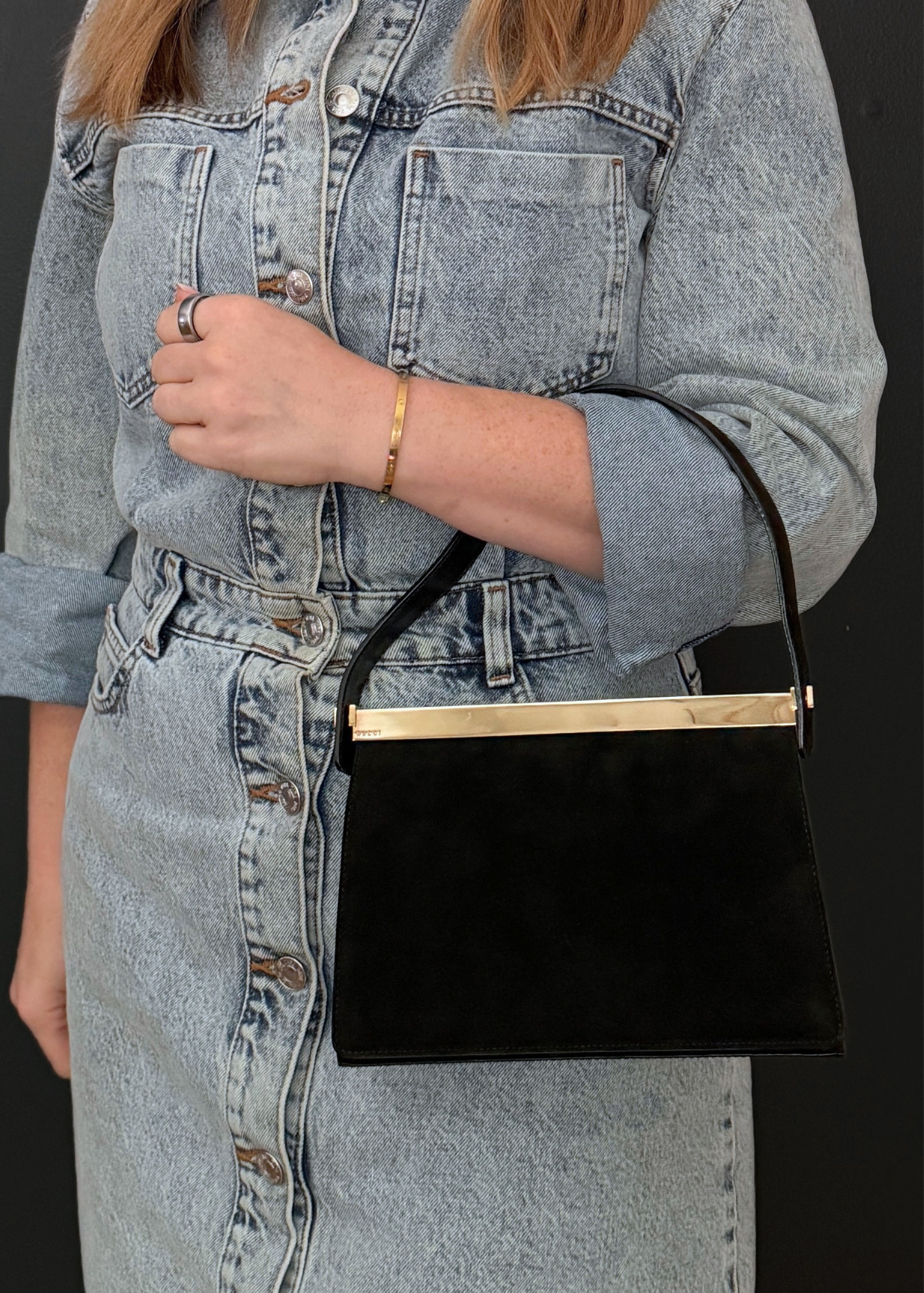 GUCCI SUEDE FLAP BAG