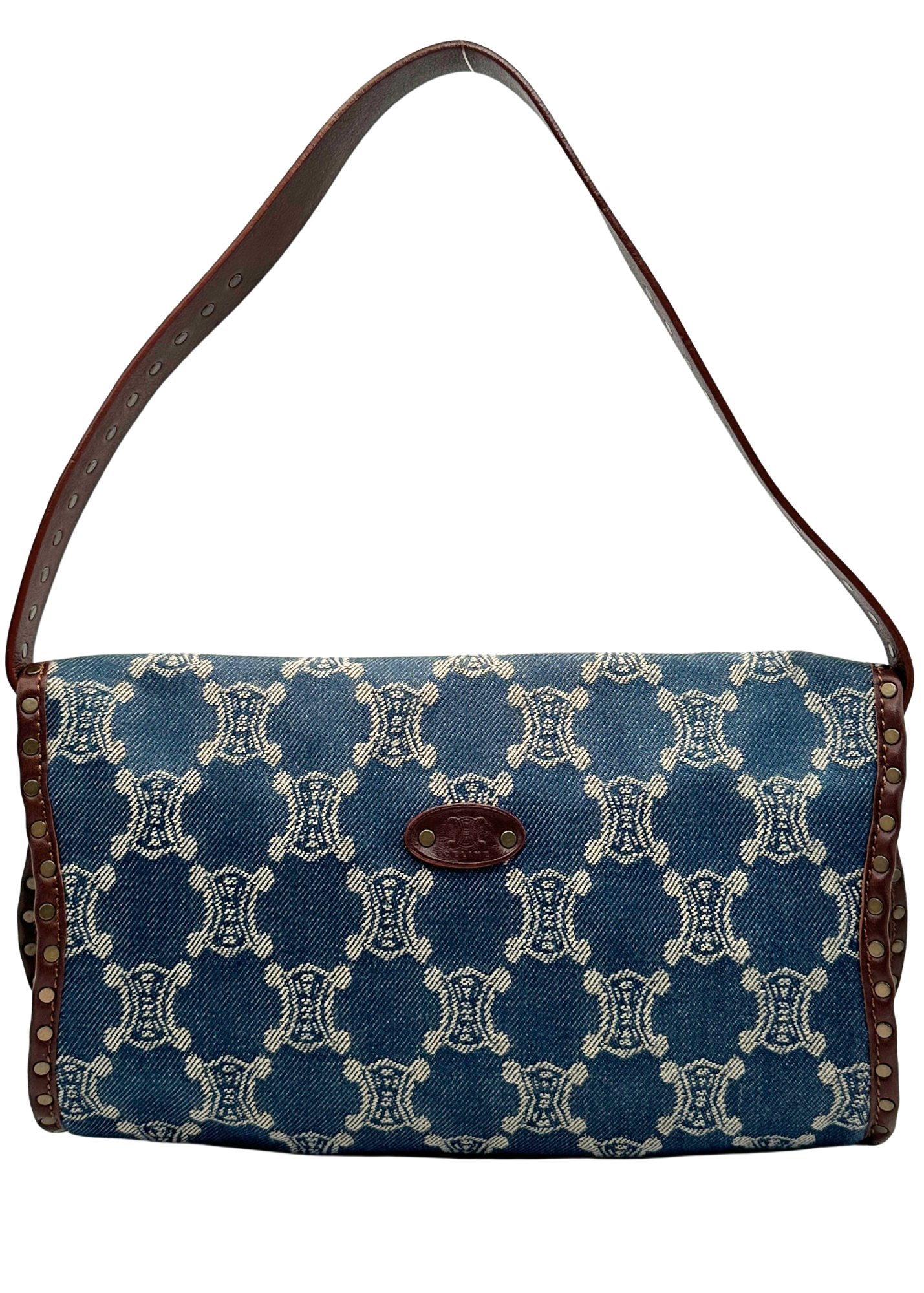 CELINE DENIM TRIOMPHE SHOULDER BAG
