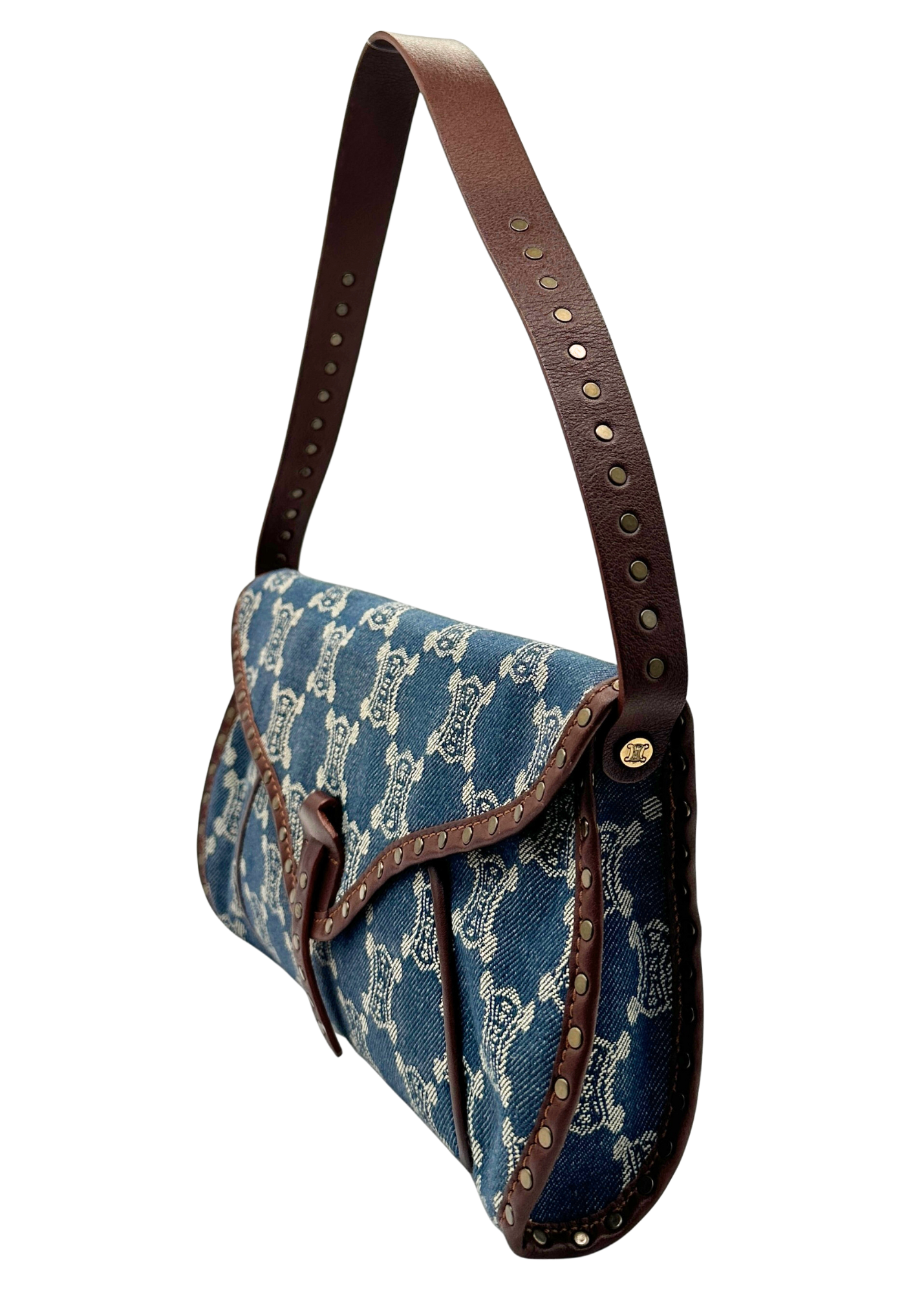CELINE DENIM TRIOMPHE SHOULDER BAG