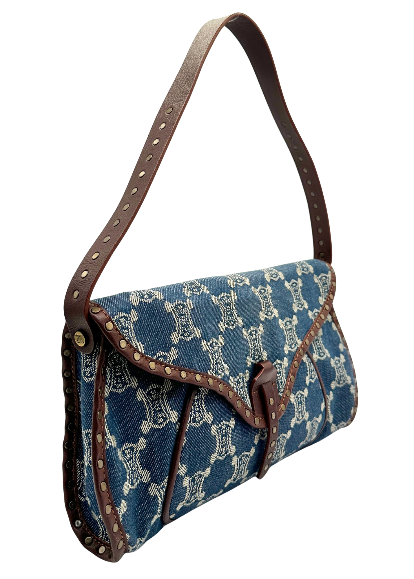 CELINE DENIM TRIOMPHE SHOULDER BAG