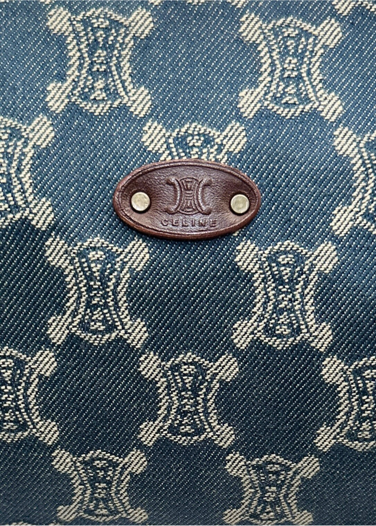 CELINE DENIM TRIOMPHE SHOULDER BAG