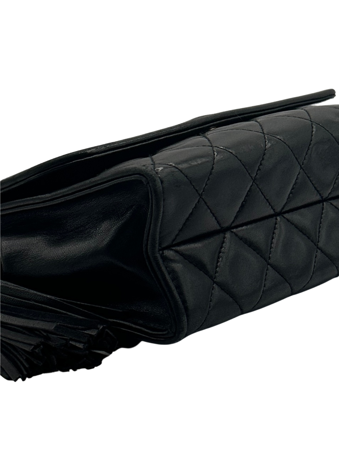 CHANEL LAMBSKIN TASSEL FLAP BAG