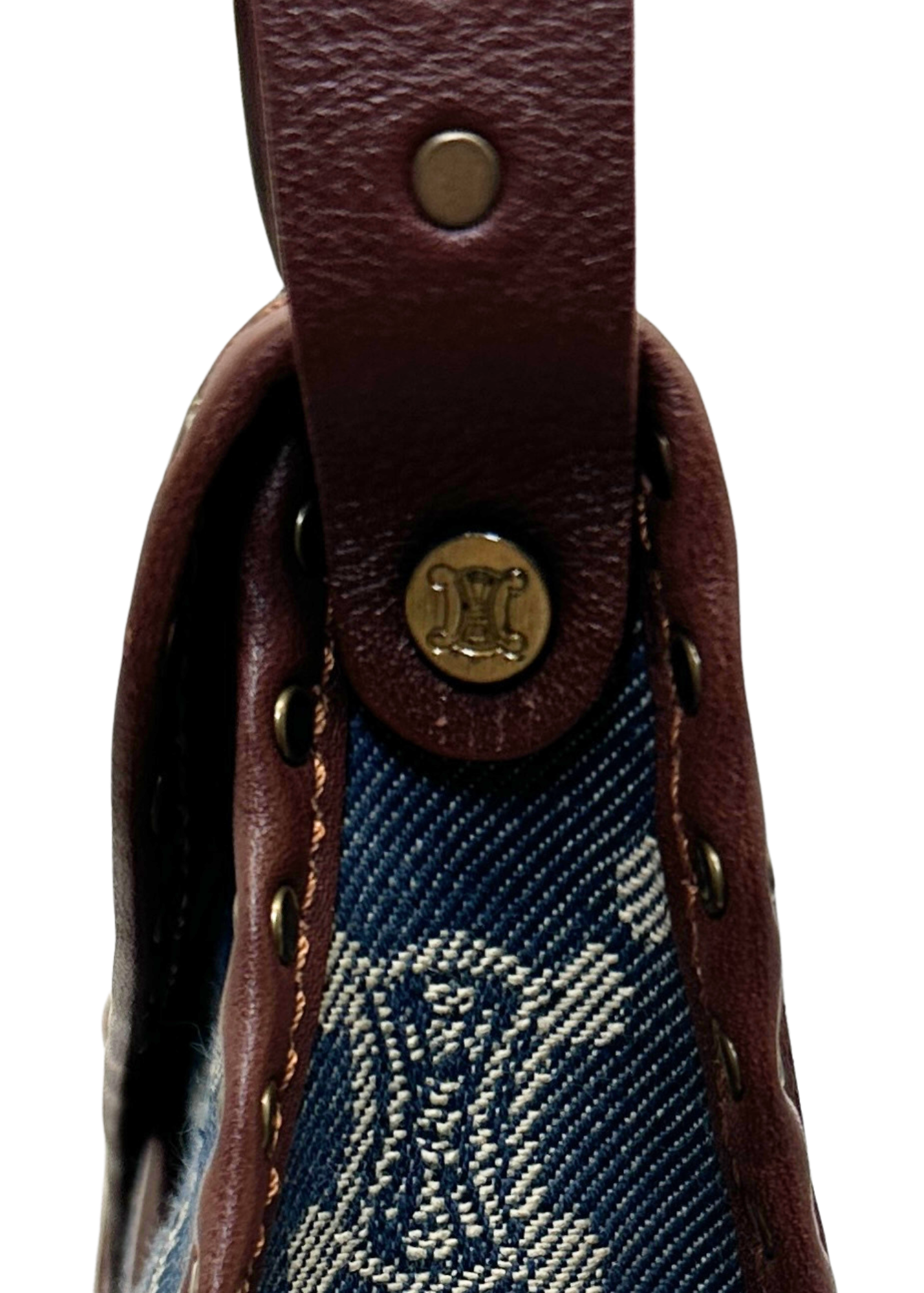 CELINE DENIM TRIOMPHE SHOULDER BAG