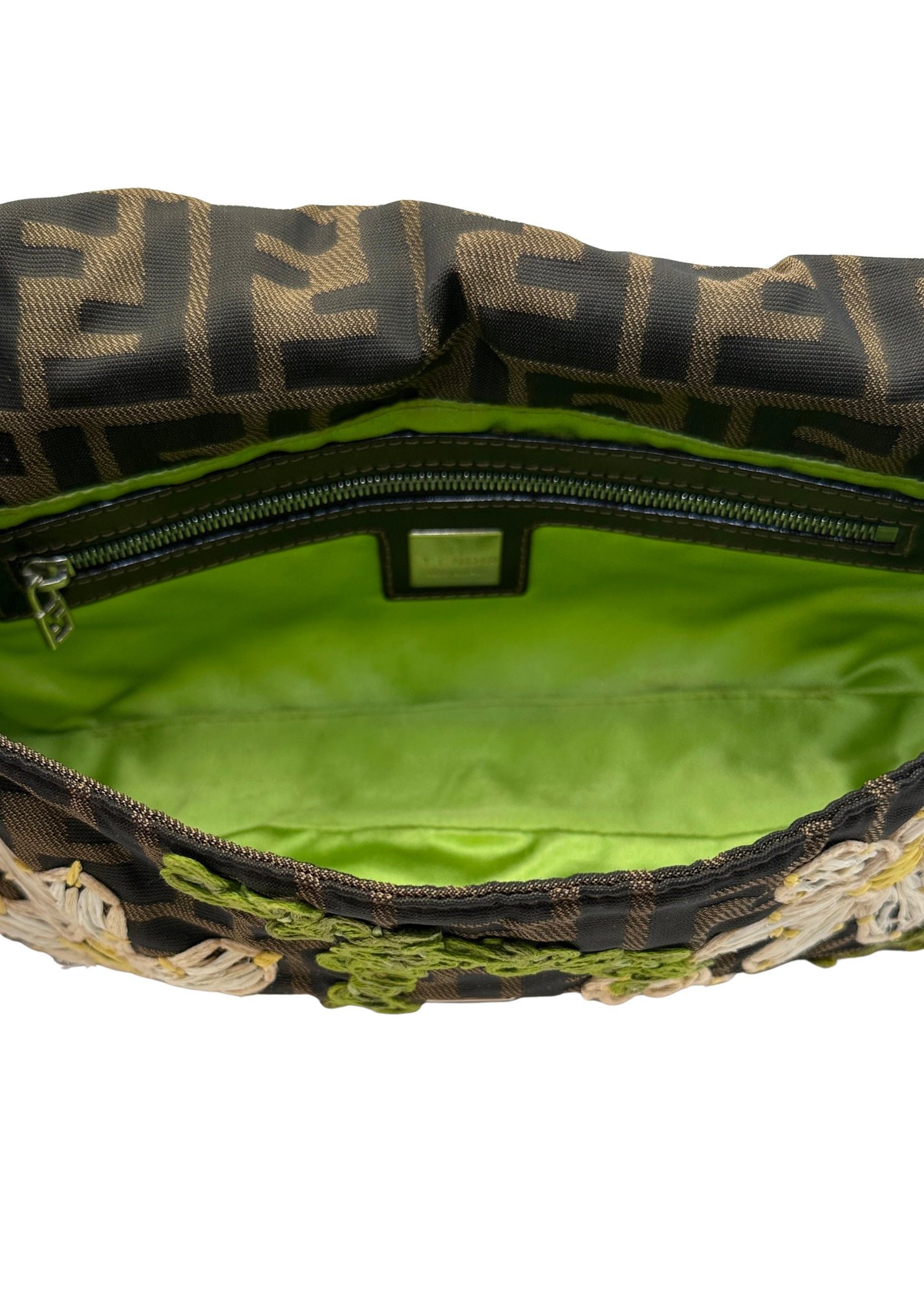FENDI ZUCCA FLOWER BAGUETTE