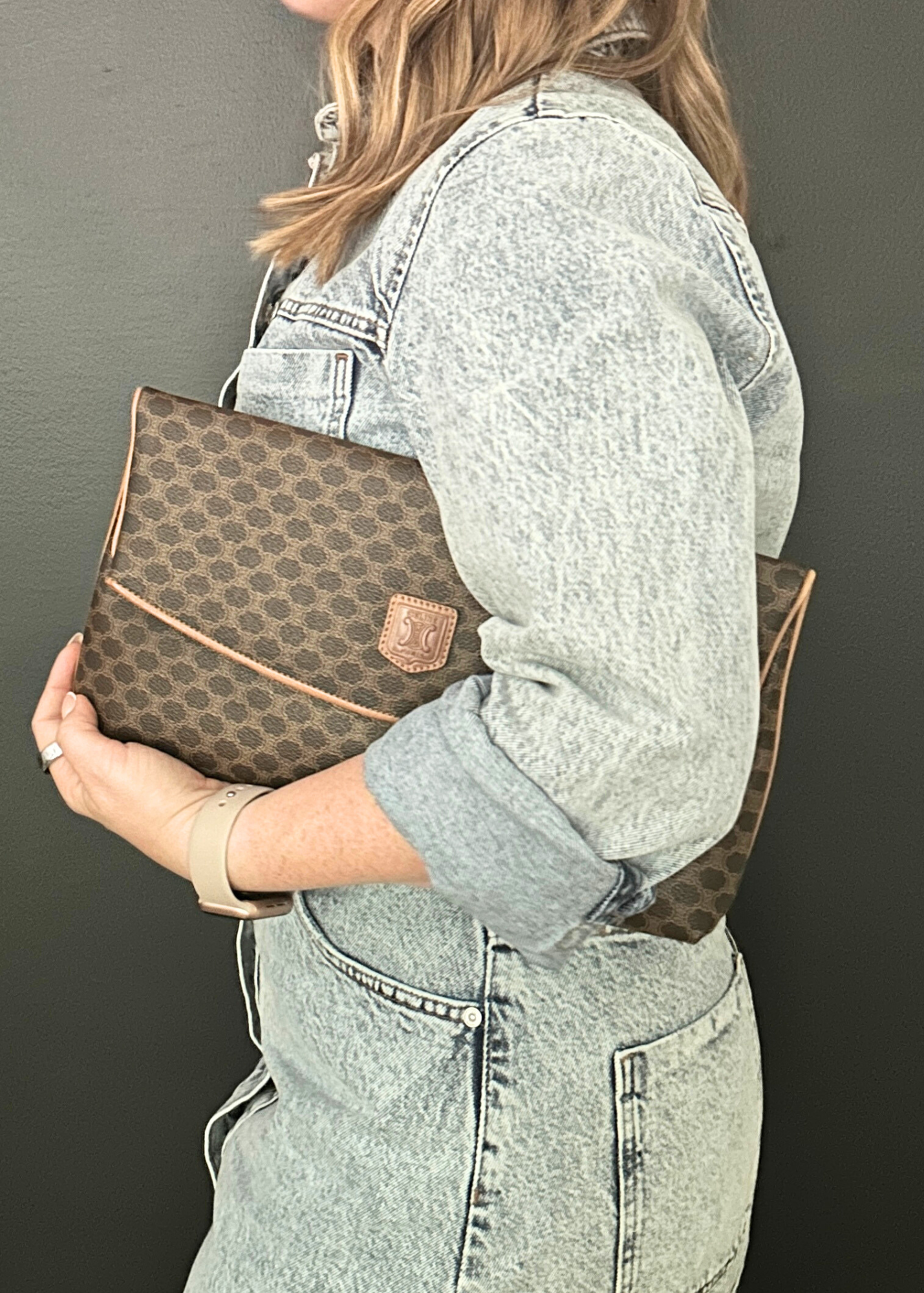 CELINE MACADAM CLUTCH