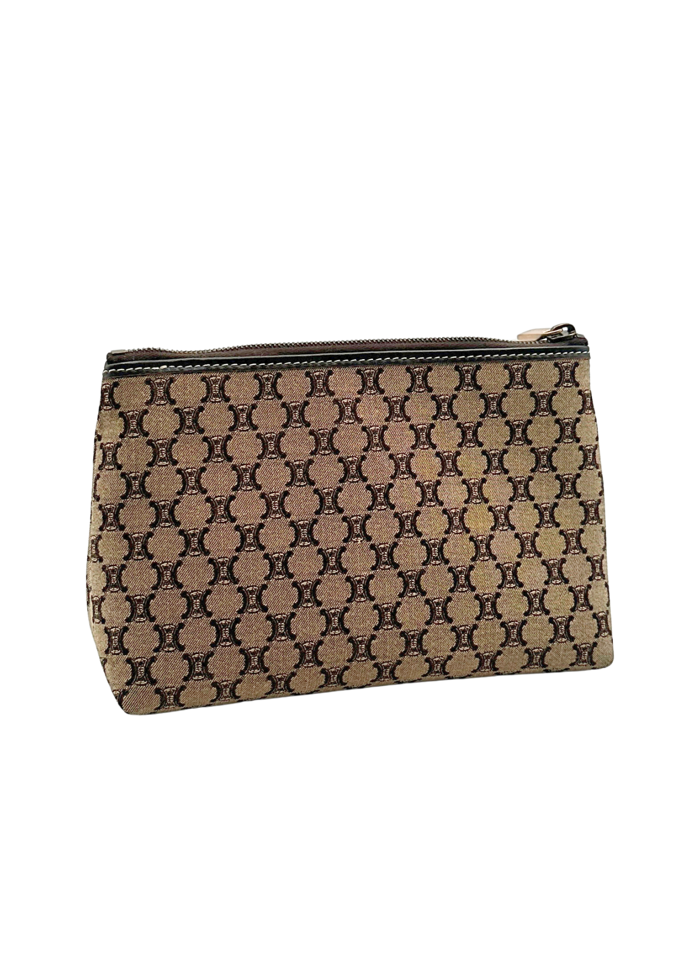 Celine Triomphe Macadam Pouch Brown