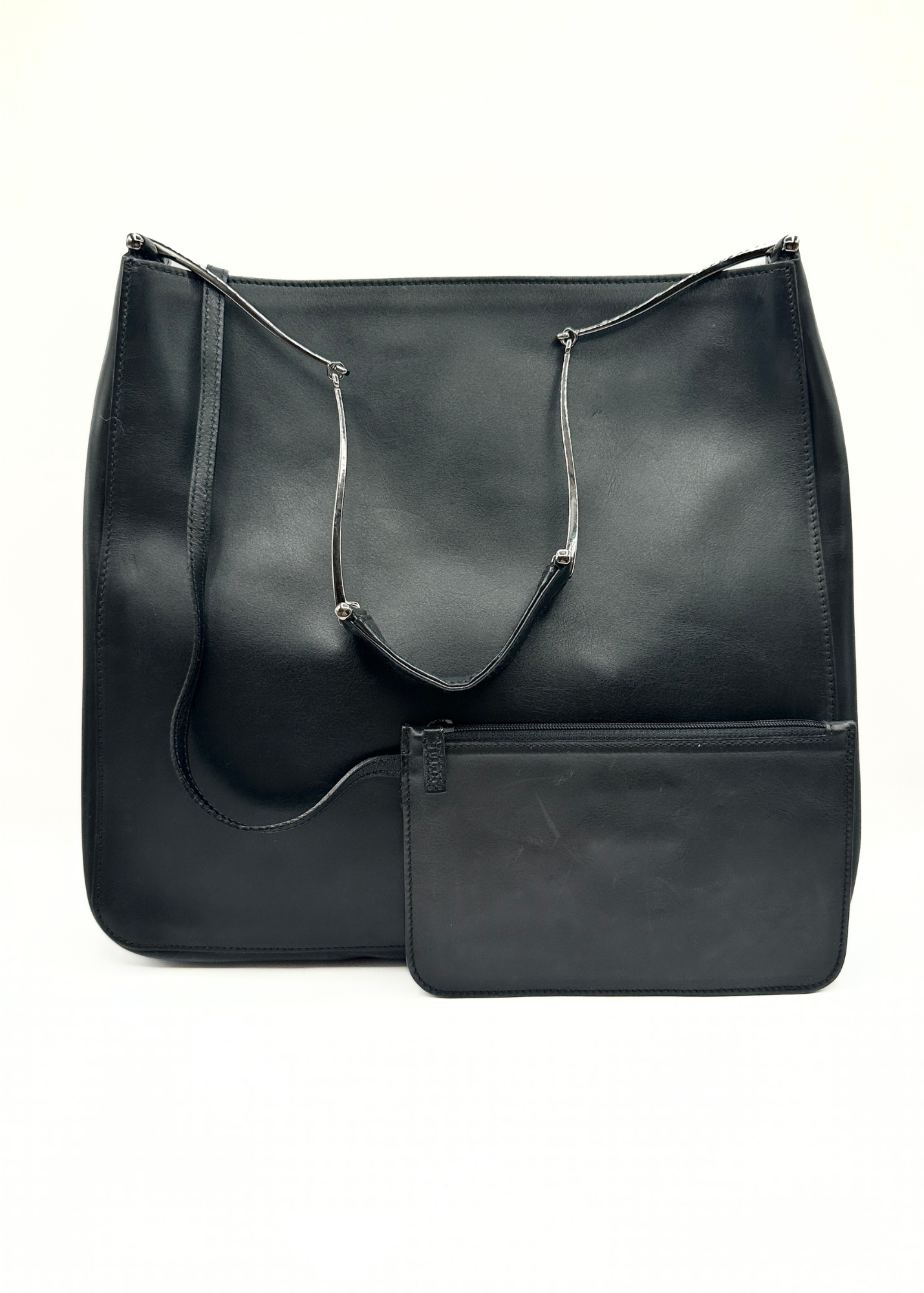 Gucci Black Leather Horsebit Shoulder Bag