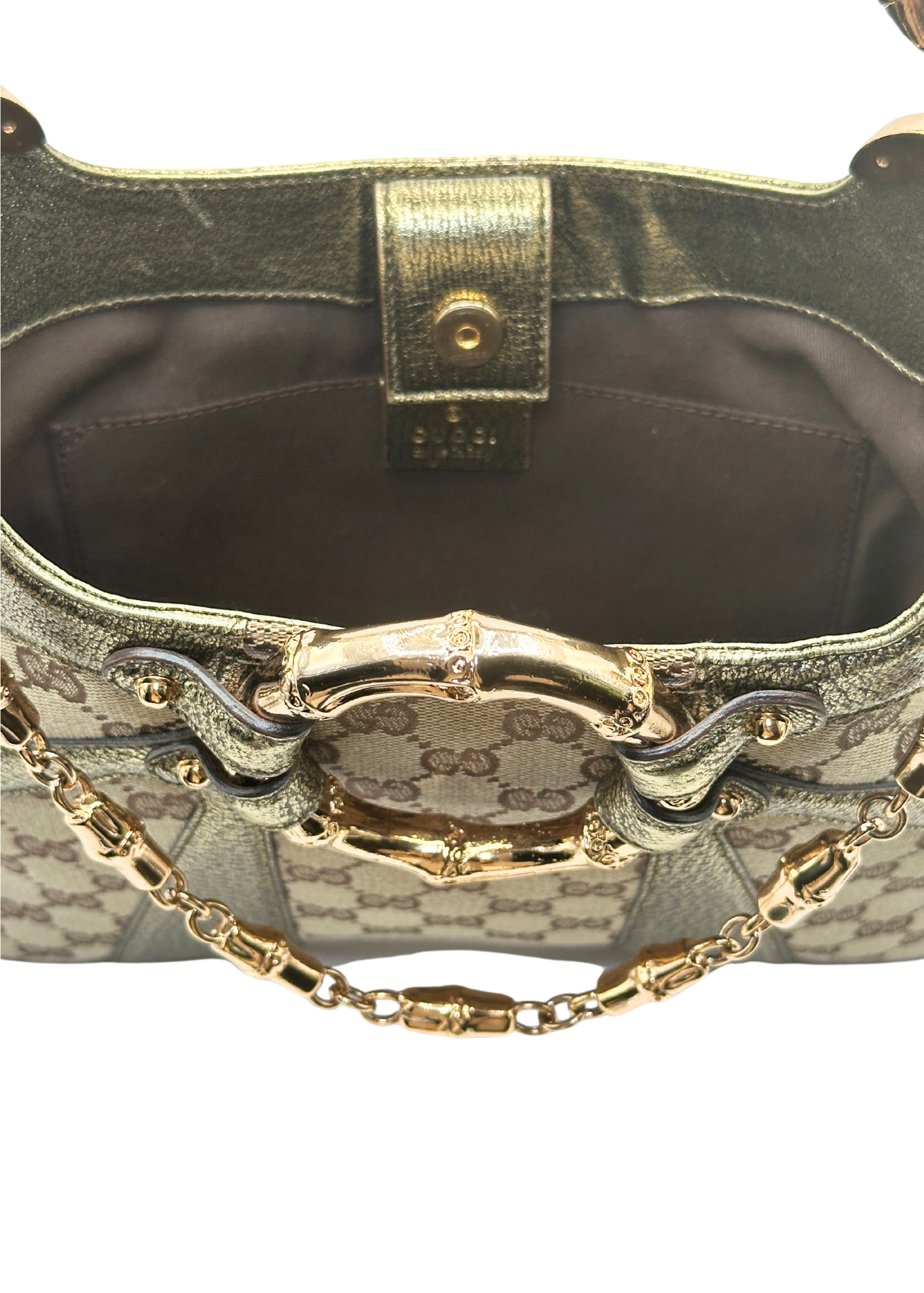 Gucci Monogram Bamboo Ring Bag
