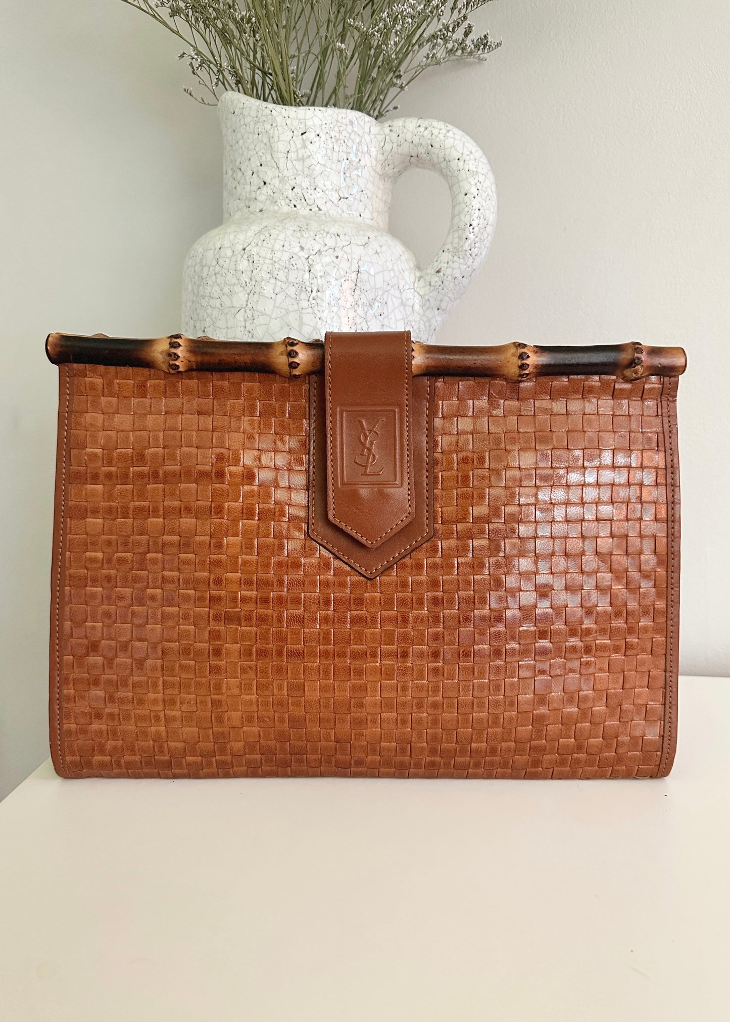 YVES SAINT LAURENT BAMBOO CLUTCH