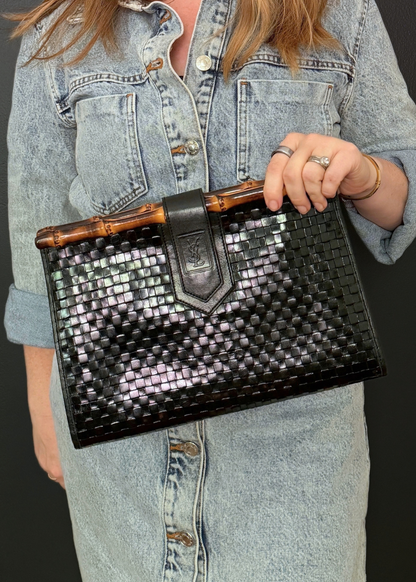ULTRA-RARE YVES SAINT LAURENT BAMBOO CLUTCH