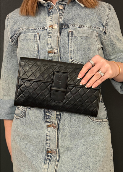 YVES SAINT LAURENT QUILTED CLUTCH