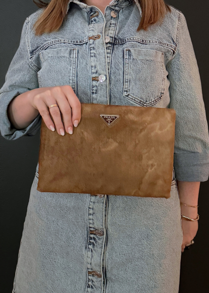 PRADA PONYHAIR SHOULDER BAG & CLUTCH