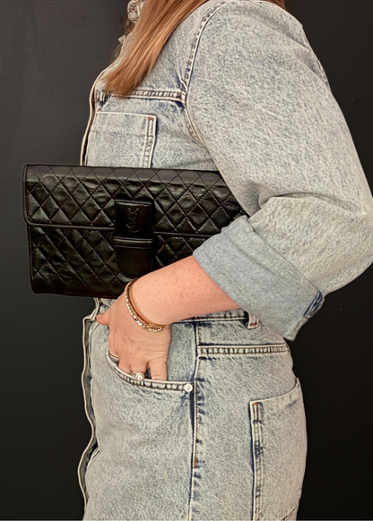 YVES SAINT LAURENT QUILTED CLUTCH