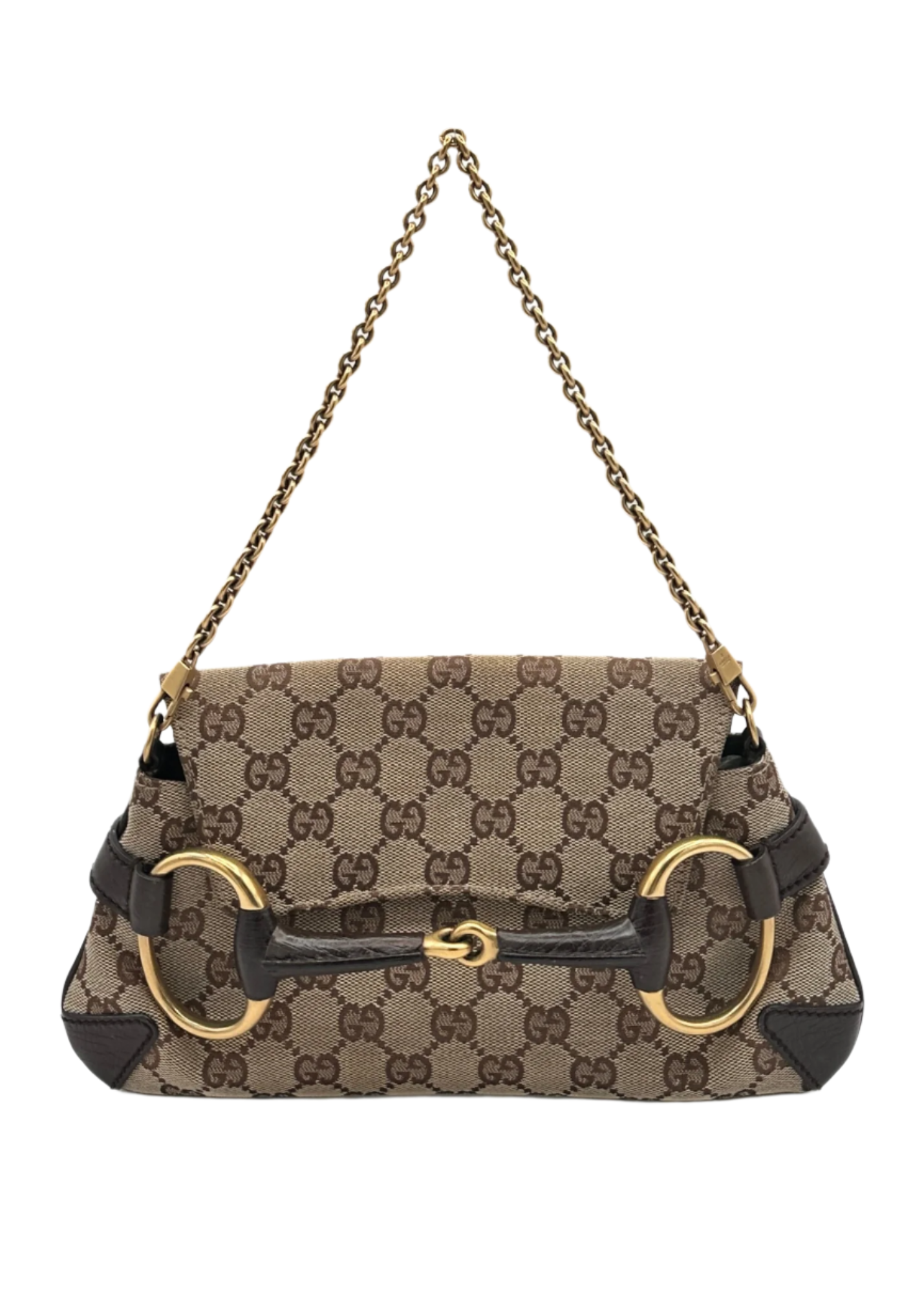 Gucci Monogram Horsebit Clutch