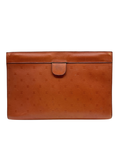 CHANEL CC EMBOSSED CLUTCH
