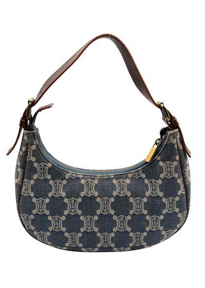 CELINE DENIM TRIOMPHE AVA SHOULDER BAG