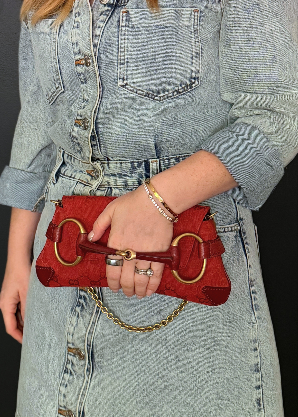 GUCCI HORSEBIT CLUTCH & SHOULDER BAG