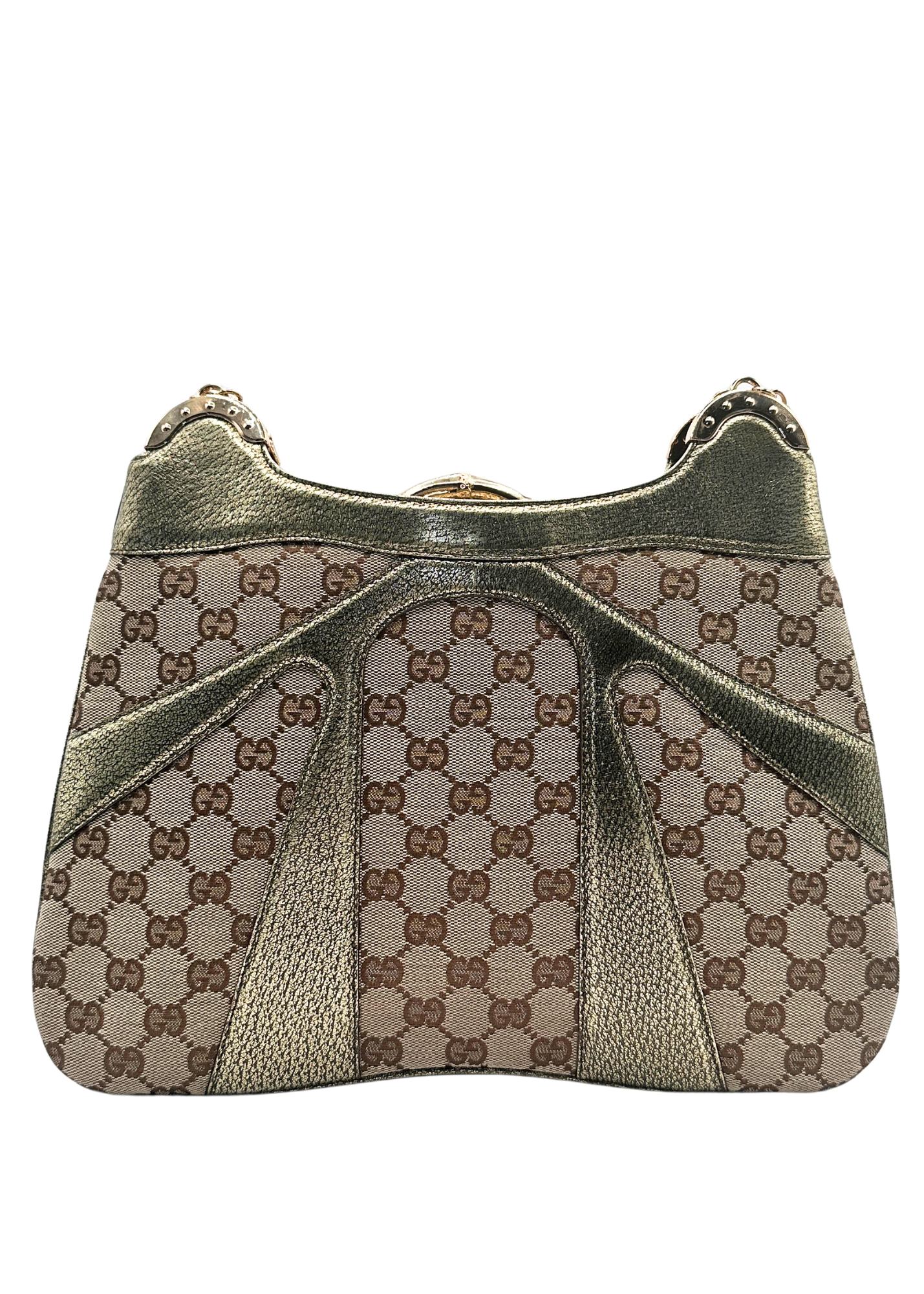 バッグ Gucci Archive Bamboo Leather ShoulderBag Gucci New Bamboo Shoulder Handbag 254884 Leather Gold with