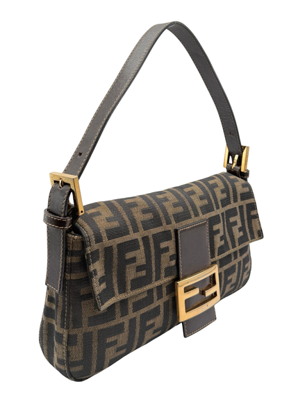 RARE FENDI ZUCCA BAGUETTE with GOLD HARDWARE