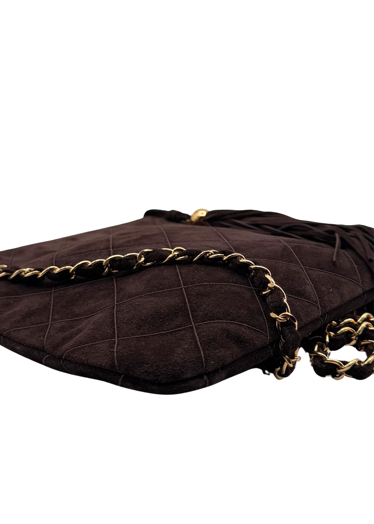 CHANEL SUEDE MATELASSÉ CROSSBODY BAG Corner2