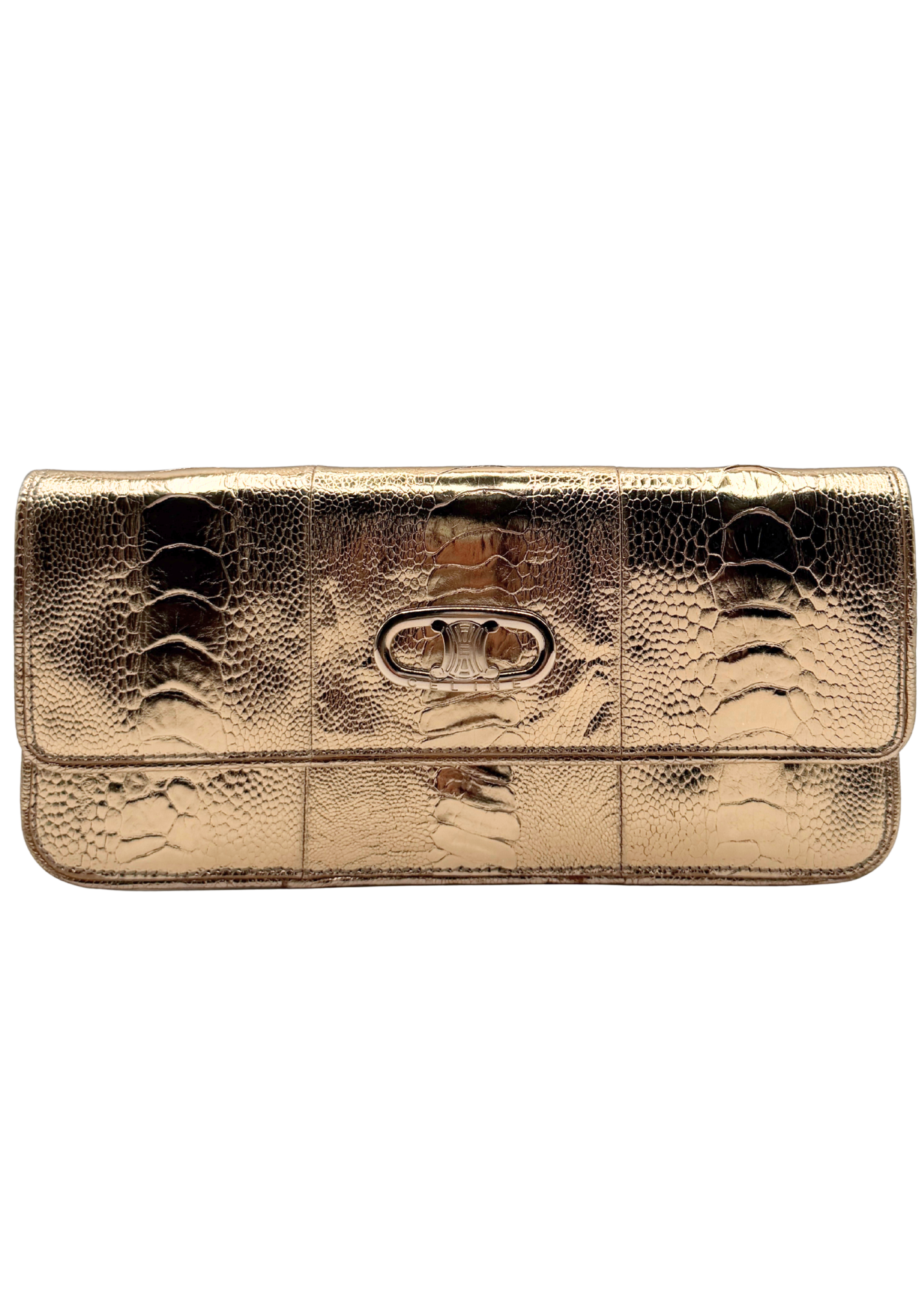 CELINE CROCODILE CLUTCH & SHOULDER BAG