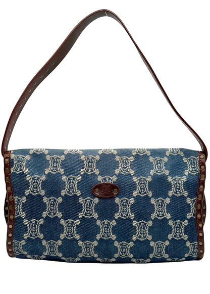 CELINE DENIM TRIOMPHE SHOULDER BAG