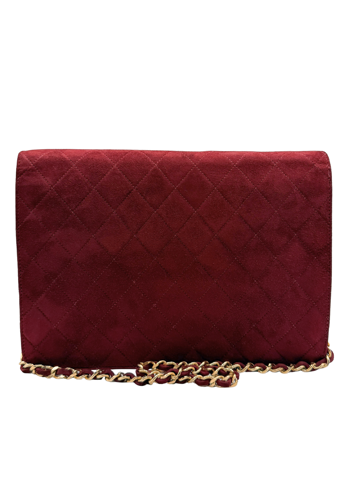 CHANEL SUEDE MATLASSÉ SINGLE FLAP BAG