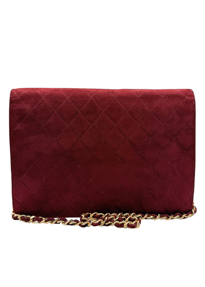 CHANEL SUEDE MATLASSÉ SINGLE FLAP BAG