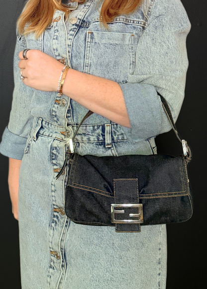 FENDI DENIM BAGUETTE