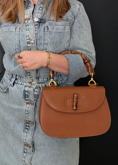 GUCCI 1947 BAMBOO TOP HANDLE BAG