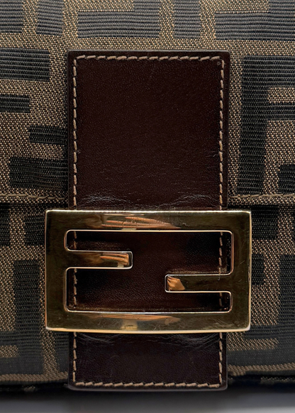 RARE FENDI ZUCCA BAGUETTE with GOLD HARDWARE