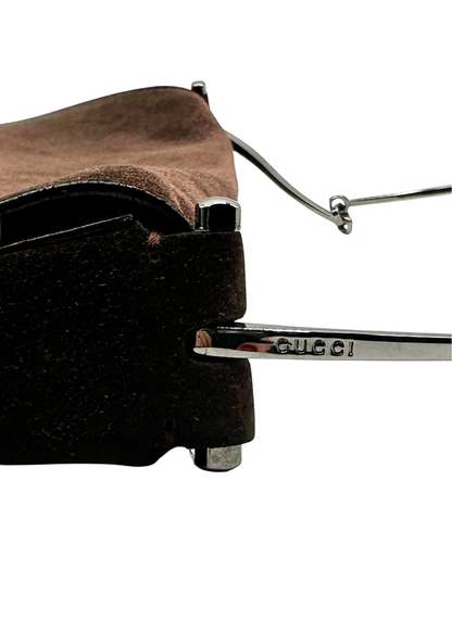 GUCCI SUEDE HORSEBIT SHOULDER BAG