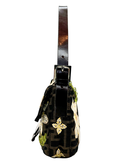 FENDI ZUCCA FLOWER BAGUETTE