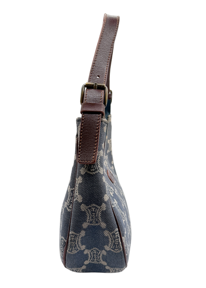 CELINE DENIM TRIOMPHE AVA SHOULDER BAG