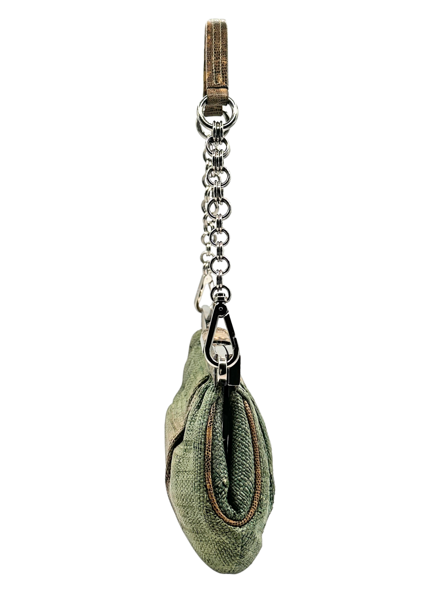 PRADA RAFFIA & LIZARD BAG