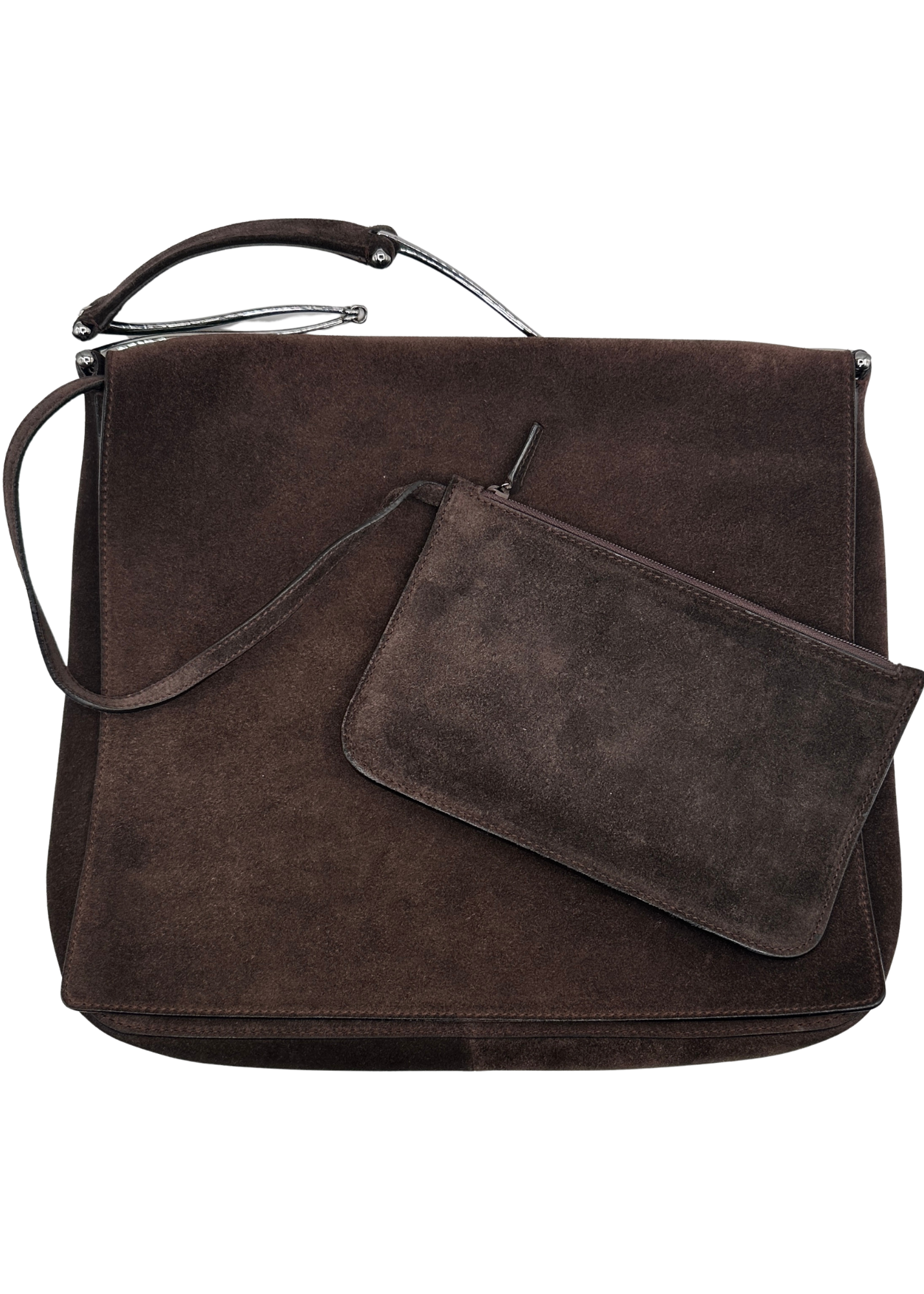 GUCCI SUEDE HORSEBIT SHOULDER BAG