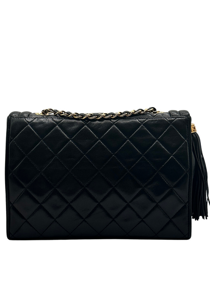 CHANEL LAMBSKIN TASSEL FLAP BAG