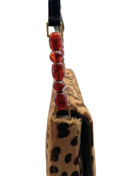 CHRISTIAN DIOR RARE VINTAGE LEOPARD PONYHAIR MALICE Strap