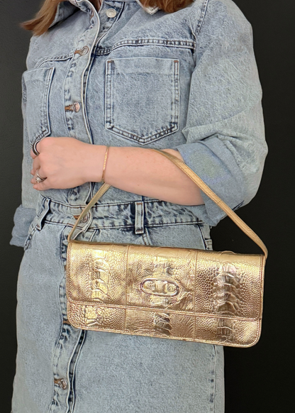 CELINE CROCODILE CLUTCH & SHOULDER BAG