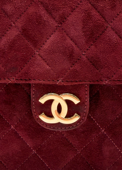 CHANEL SUEDE MATLASSÉ SINGLE FLAP BAG