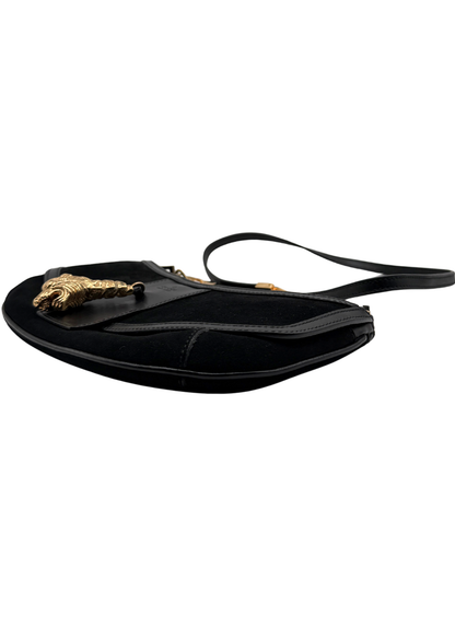 GUCCI TIGER HEAD SUEDE BAG
