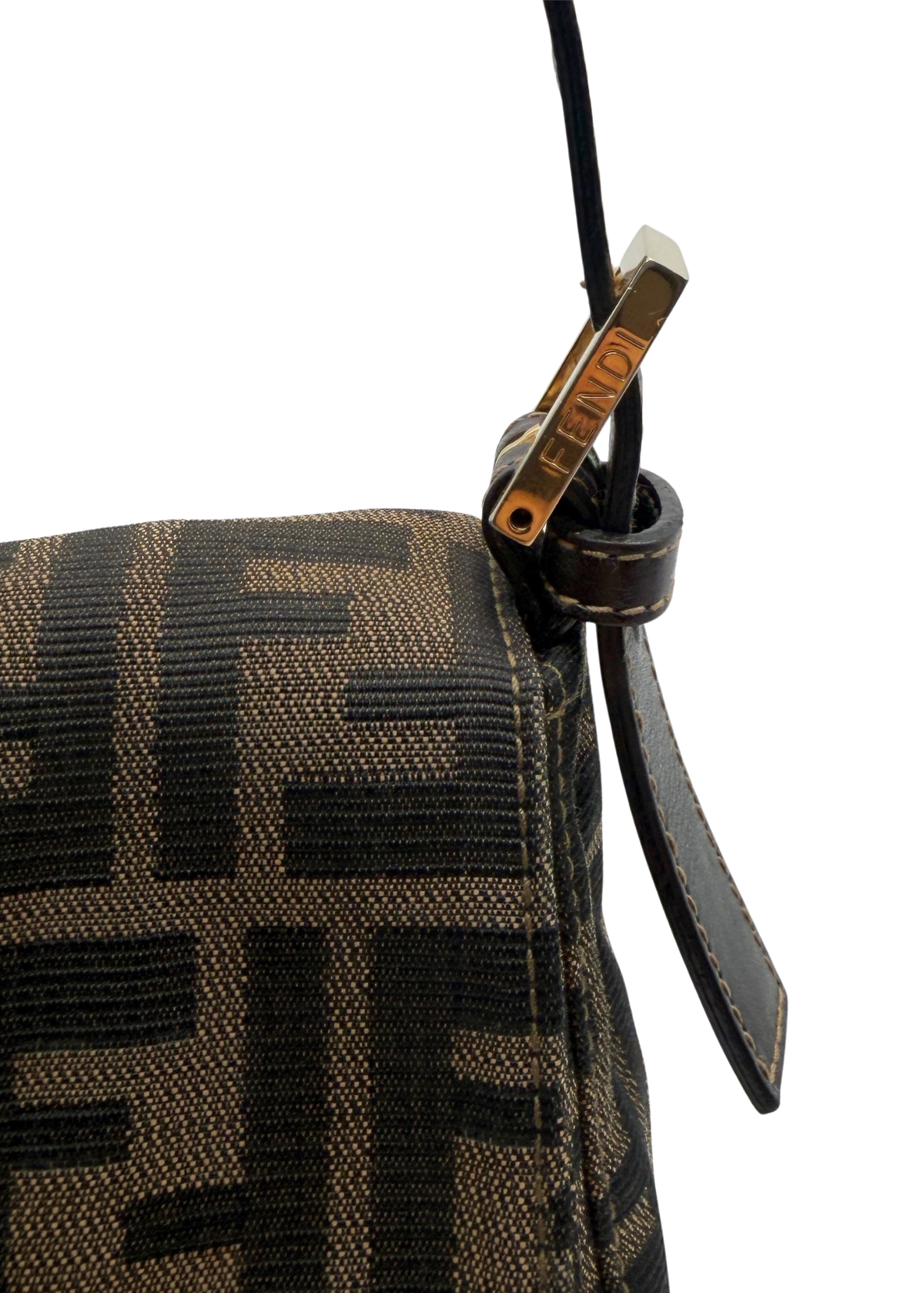 RARE FENDI ZUCCA BAGUETTE with GOLD HARDWARE