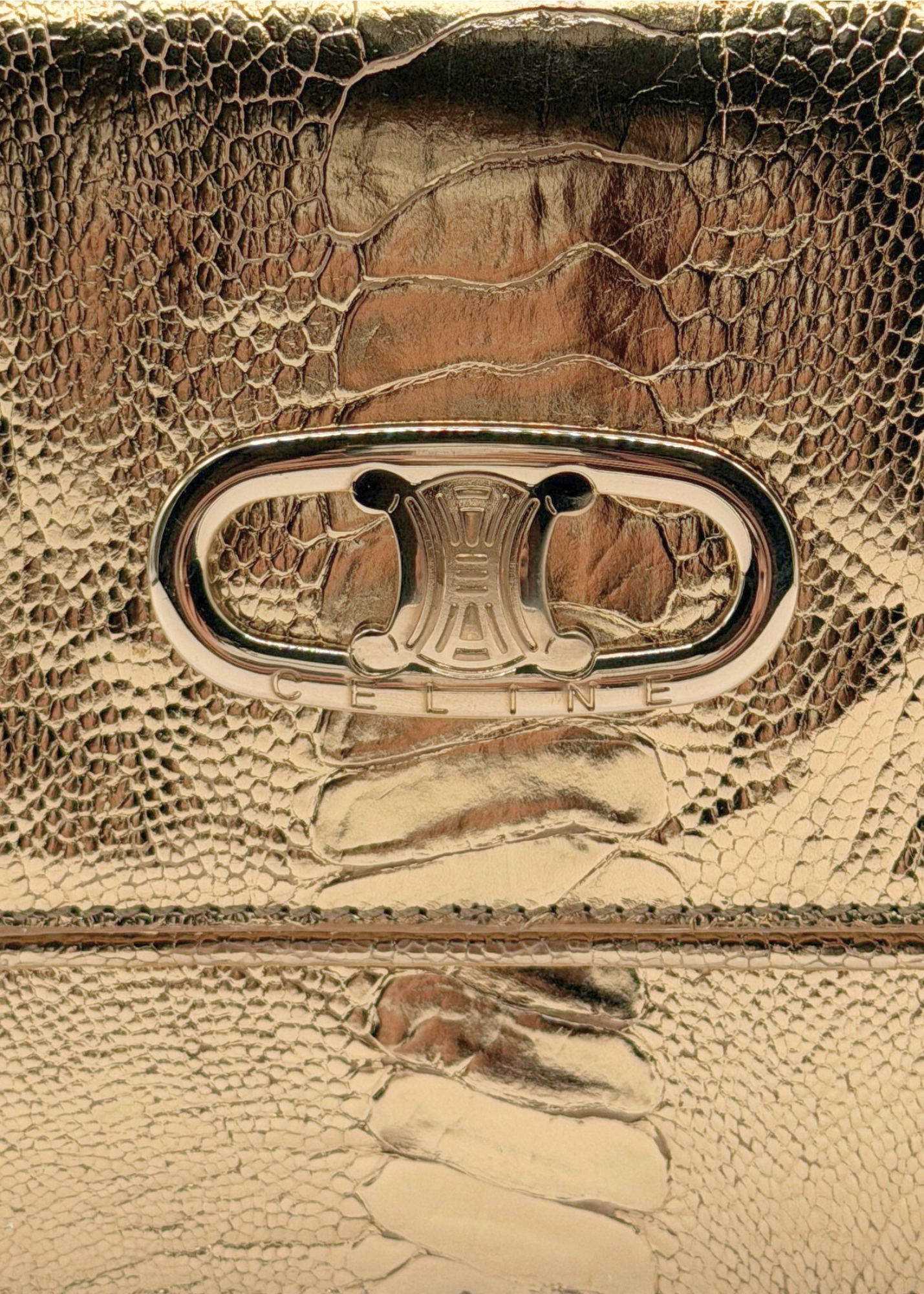 CELINE CROCODILE CLUTCH & SHOULDER BAG