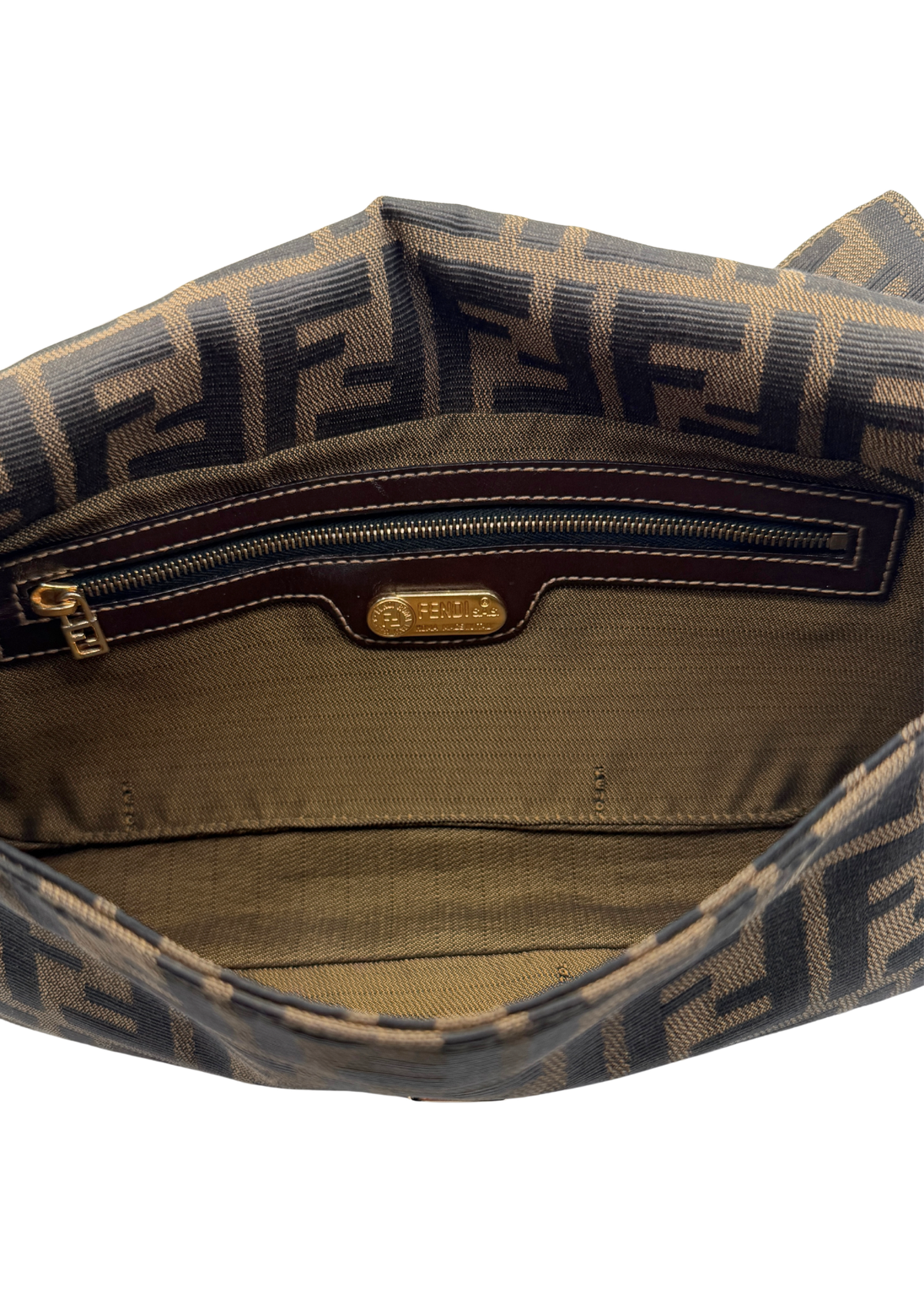RARE FENDI ZUCCA BAGUETTE with GOLD HARDWARE