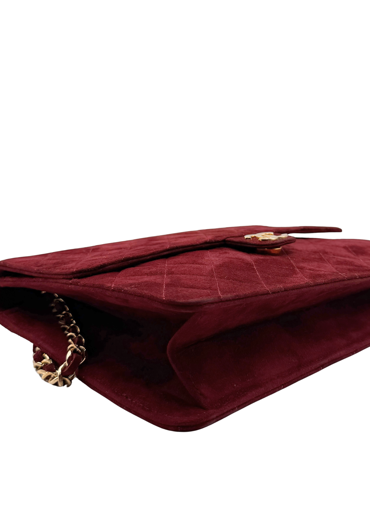 CHANEL SUEDE MATLASSÉ SINGLE FLAP BAG