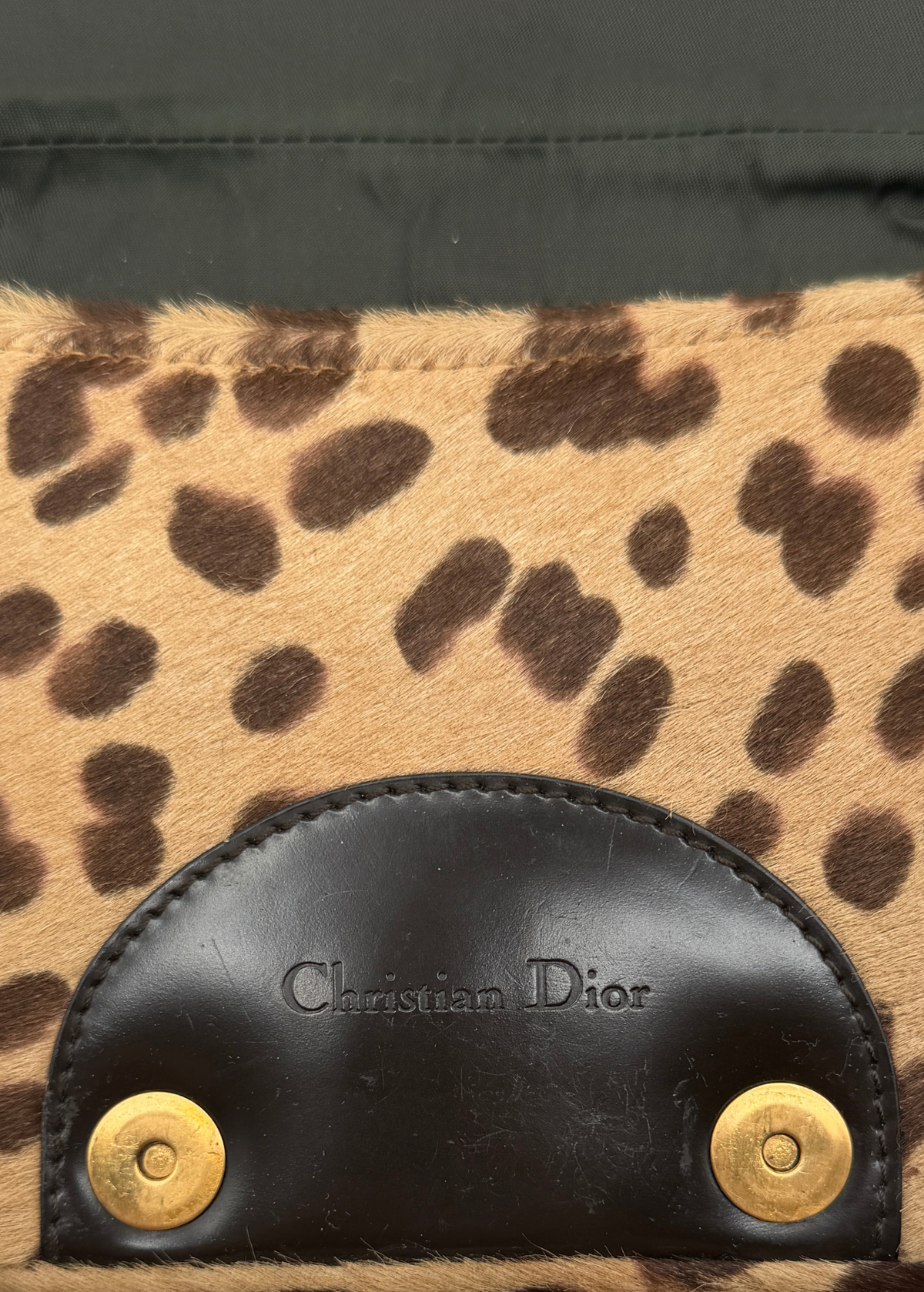 CHRISTIAN DIOR RARE VINTAGE LEOPARD PONYHAIR MALICE Logo