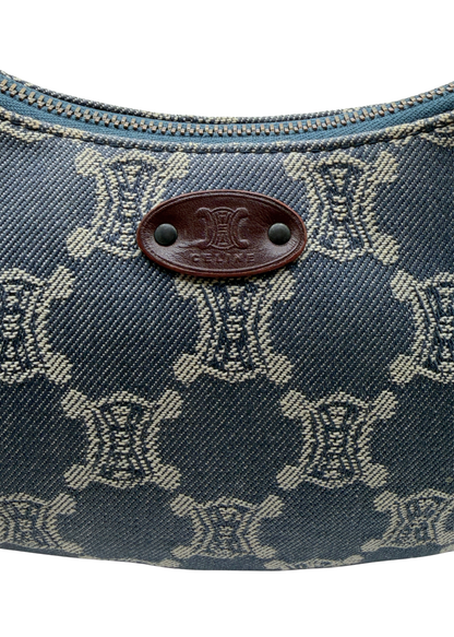 CELINE DENIM TRIOMPHE AVA SHOULDER BAG