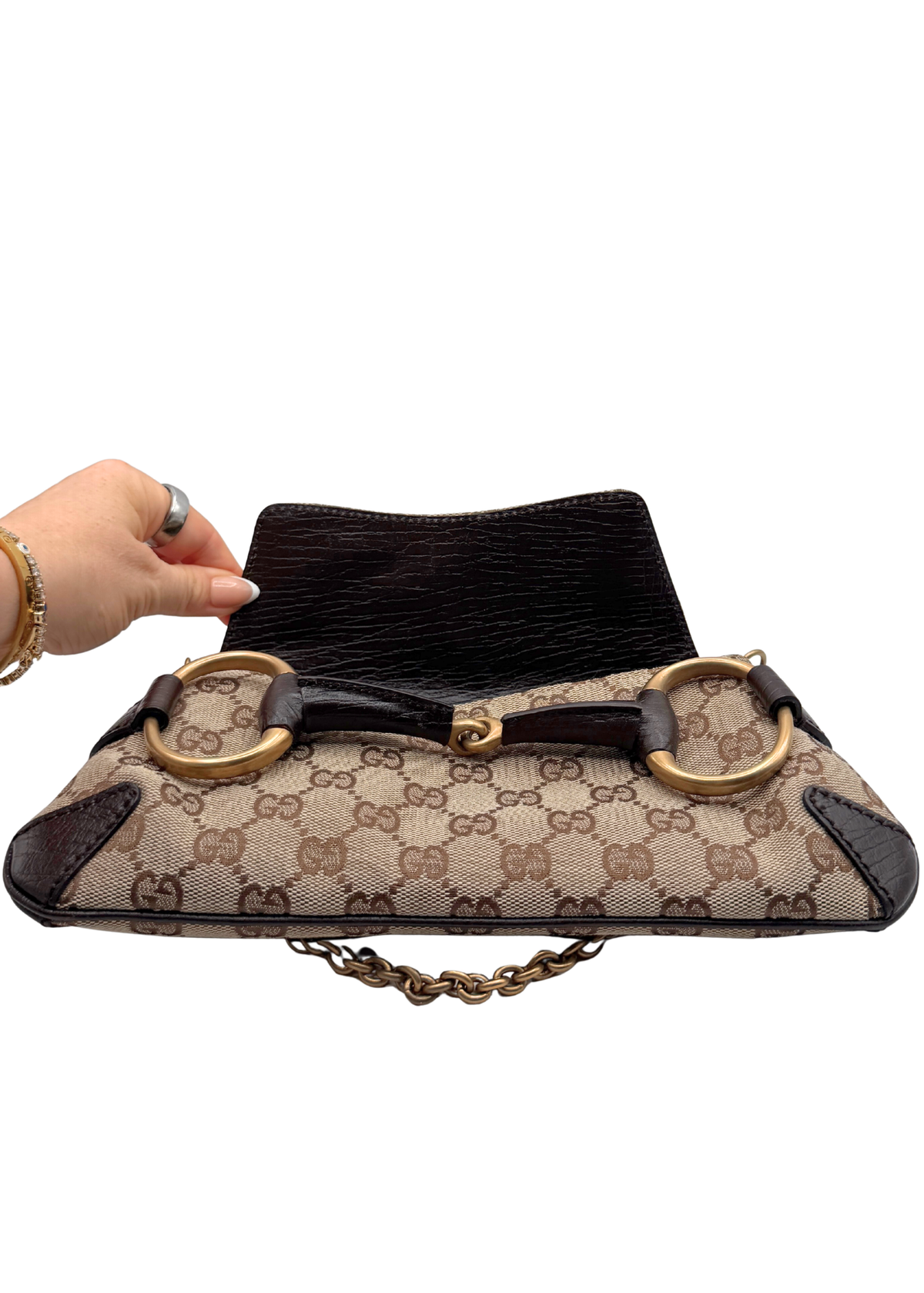 RARE GUCCI HORSEBIT SHOULDER BAG & CLUTCH